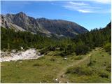 end of road on Pokljuka - Šmarjetna glava